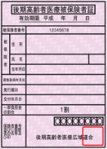 後期高齢者医療被保険証画像